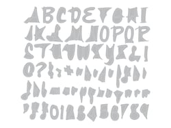 Lot de 69 matrices de découpe Thinlits Sizzix - Alphabet