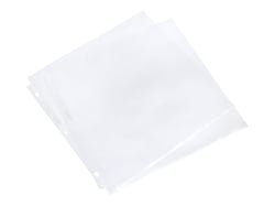 Pochettes perforées transparentes pour album  - 305 x 305 mm - pack de 50
