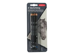 4 crayons esquisse Derwent HB 2B 4B 8B