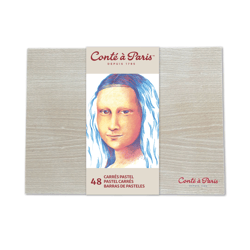Coffret pastels en bambou Conté à Paris - 48 carrés