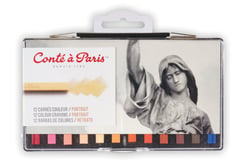 Conte A PARIS - Crayon de cire - couleurs portrait assorties (pack de 12)