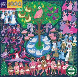 Puzzle 1000 pièces - 12 days of Christmas - Eeboo
