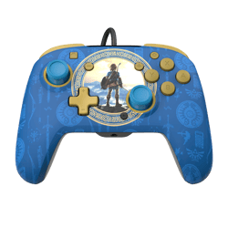 Manette Filaire pour Nintendo Switch - Rematch - Zelda - Hyrule - Bleu 