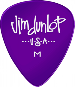 Lot de 12 médiators medium Dunlop 486PMD - violet 