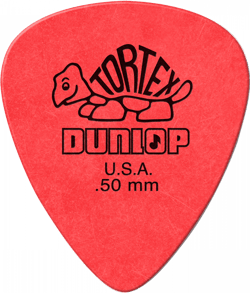 Lot de 12 médiators 0,50 mm Dunlop Tortex 418P50 - rouge 