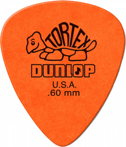 Lot de 12 médiators 0,60 mm Dunlop Tortex 418P60 - orange 