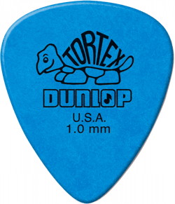Lot de 12 médiators 1,00 mm Dunlop Tortex 418P100 - Bleu 