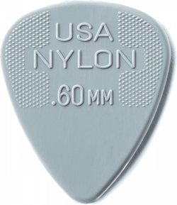 Lot de 12 médiators en nylon 0,60 mm Dunlop 44P60