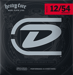 Dunlop Heavy Core DHCN1254 - Cordes de guitare électrique en nickel - 12-54