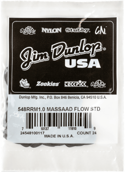 Lot de 24 médiators standard Dunlop Rabea Massaad Flow - Noir 