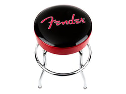 Fender Red Sparkle - Tabouret de bar - rond - rouge, noir brillant - 61 cm 