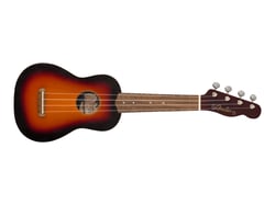 Ukulélé Fender California Coast Venice - acoustique - bois de tilleul laminé - soleil radié 2 couleurs