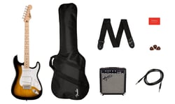 Squier Sonic® Stratocaster® - Pack guitare électrique + amplificateur Squier Frontman 10G + accessoires - Sunburst