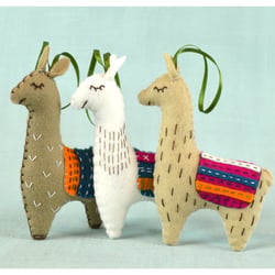 Kit créatif en feutrine - 3 lamas
