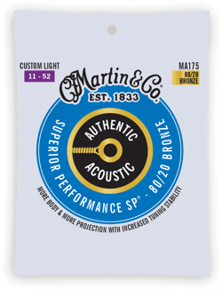 Martin & Co MA175 Custom Light Authentic Acoustic - Cordes 80/20 Bronze pour guitare acoustique - .011 - .052