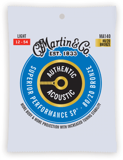 Martin & Co MA140 Light Authentic Acoustic - Cordes 80/20 Bronze pour guitare acoustique - .012 - .052