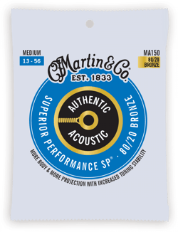 Martin & Co MA150 Medium Light Authentic Acoustic - Cordes 80/20 Bronze pour guitare acoustique - .013 - .056