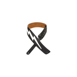 6,4 CM, CUIR AVEC COUTURES, MOTIF ÉCLAIR, DOS EN DAIM BLACK