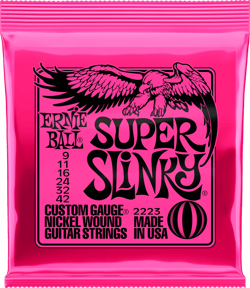 Ernie Ball 2223  Slinky Super Light - Cordes en nickel pour guitare électrique - .009 - .042