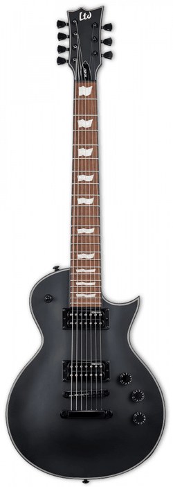 Ltd GES EC257-BLKS - Guitare électrique 7 cordes - Type LP - Noir satiné