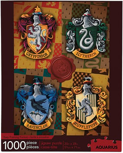 1000P HARRY POTTER BLASONS 4 MAISONS AQUARIUS