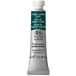 Tube de 5 ml - Peinture aquarelle Winsor & Newton - Vert Cobalt profond n°185 - Extra fine - Opaque