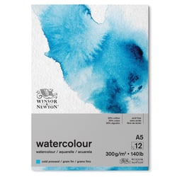 Bloc aquarelle classique A5 grain fin - 12 feuilles - 300 g - Winsor & Newton