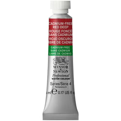 Tube de 5 ml - Peinture aquarelle Winsor & Newton - Rouge foncé sans Cadmium n°895 - Extra fine - Opaque