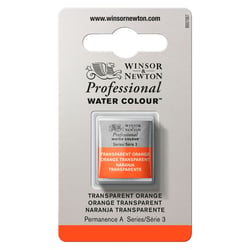 1/2 godet - Peinture aquarelle Winsor & Newton - Orange Transparent n°650 - Extra fine - Transparent
