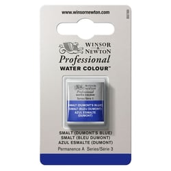 1/2 godet - Peinture aquarelle Winsor & Newton - Smalt (bleu Dumont) n°710 - Extra fine - Transparent
