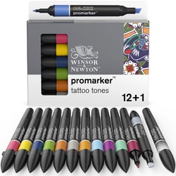 Lot de 12 promarker Tattoo tones - Winsor & Newton