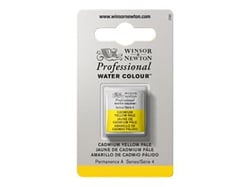 Peinture aquarelle - Winsor & Newton - 1/2 godet - jaune de cadmium pâle