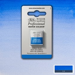 1/2 godet - Peinture aquarelle Winsor & Newton - Bleu Cobalt n°178 - Extra fine - Semi-transparent