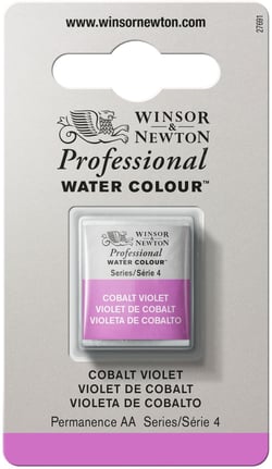 1/2 godet - Peinture aquarelle Winsor & Newton - Violet de Cobalt n°192 - Extra fine - Semi-transparent