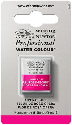 1/2 godet - Peinture aquarelle Winsor & Newton - Fleur de rose opéra n°448 - Extra fine - Semi-transparent