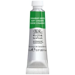 Tube de 5 ml d'aquarelle professionnelle Winsor & Newton - vert cinabre