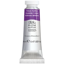 Tube de 14 ml d'aquarelle professionnelle Winsor & Newton - pourpre tyrien