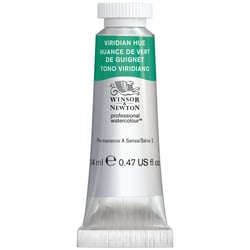 Tube de 14 ml d'aquarelle professionnelle Winsor & Newton - nuance de vert de guignet