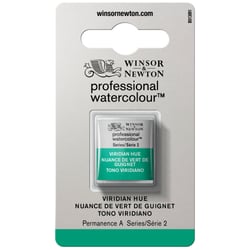 Demi godet d'aquarelle professionnelle Winsor & Newton - nuance de vert de guignet