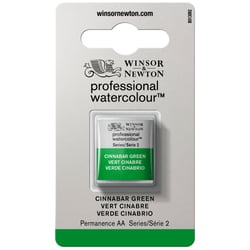 Demi godet d'aquarelle professionnelle Winsor & Newton - vert cinabre