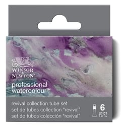 Lot de 6 tubes de 5ml d'aquarelle professionnelle Winsor & Newton - Collection Revival
