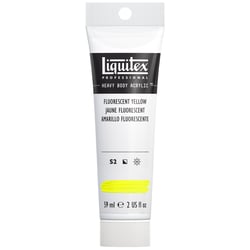 Tube 59 ml de peinture acrylique Liquitex Heavy Body série 2 - Jaune fluorescent - Extra-fine