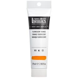 Tube 59 ml de peinture acrylique Liquitex Heavy Body série 2 - Orange fluo - Extra-fine
