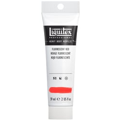 Tube 59 ml de peinture acrylique Liquitex Heavy Body série 2 - Rouge fluo - Extra-fine