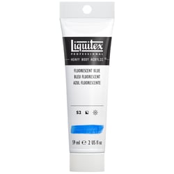 Tube 59 ml de peinture acrylique Liquitex Heavy Body série 2 - Bleu fluorescent - Extra-fine