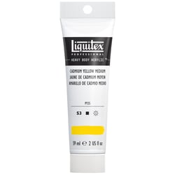 Tube 59 ml de peinture acrylique Liquitex Heavy Body série 3 - Jaune de cadmium moyen - Extra-fine