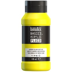 Peinture acrylique - Basic Acrylic Fluid - Liquitex - 118 mL - Jaune cadmium teinte claire - 159