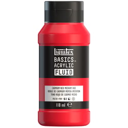 Peinture acrylique - Basic Acrylic Fluid - Liquitex - 118 mL - Rouge cadmium teinte médium - 151