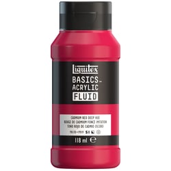 Peinture acrylique - Basic Acrylic Fluid - Liquitex - 118 mL - Rouge cadmium teinte foncée - 311