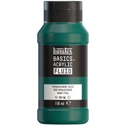 Peinture acrylique - Basic Acrylic Fluid - Liquitex - 118 mL - Vert phtalocyanine - 317